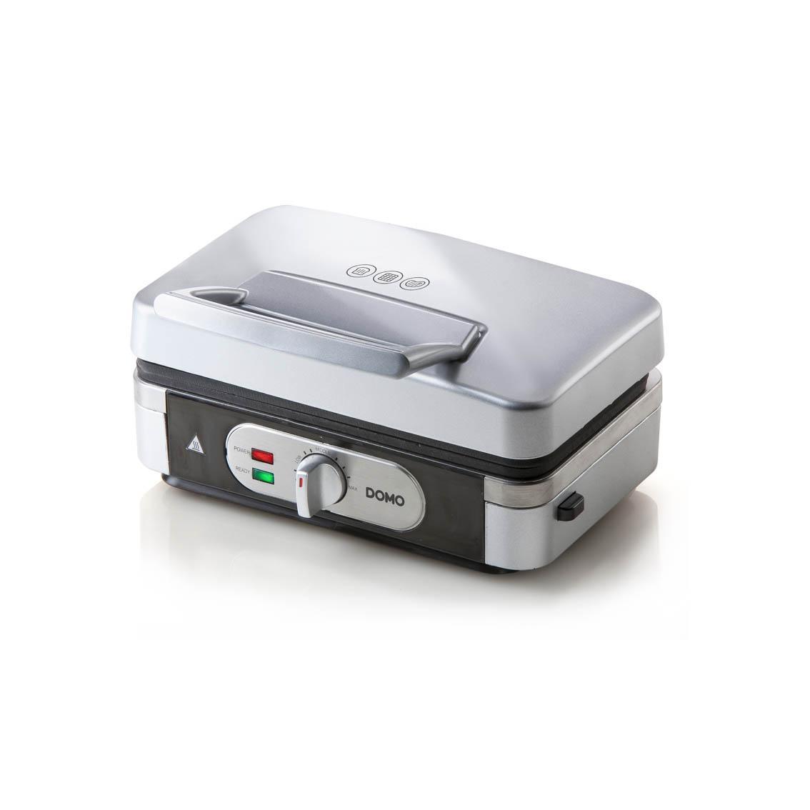 Domo DO9136C Snack Maker 3-in-1: sandwich, grill and waffle maker