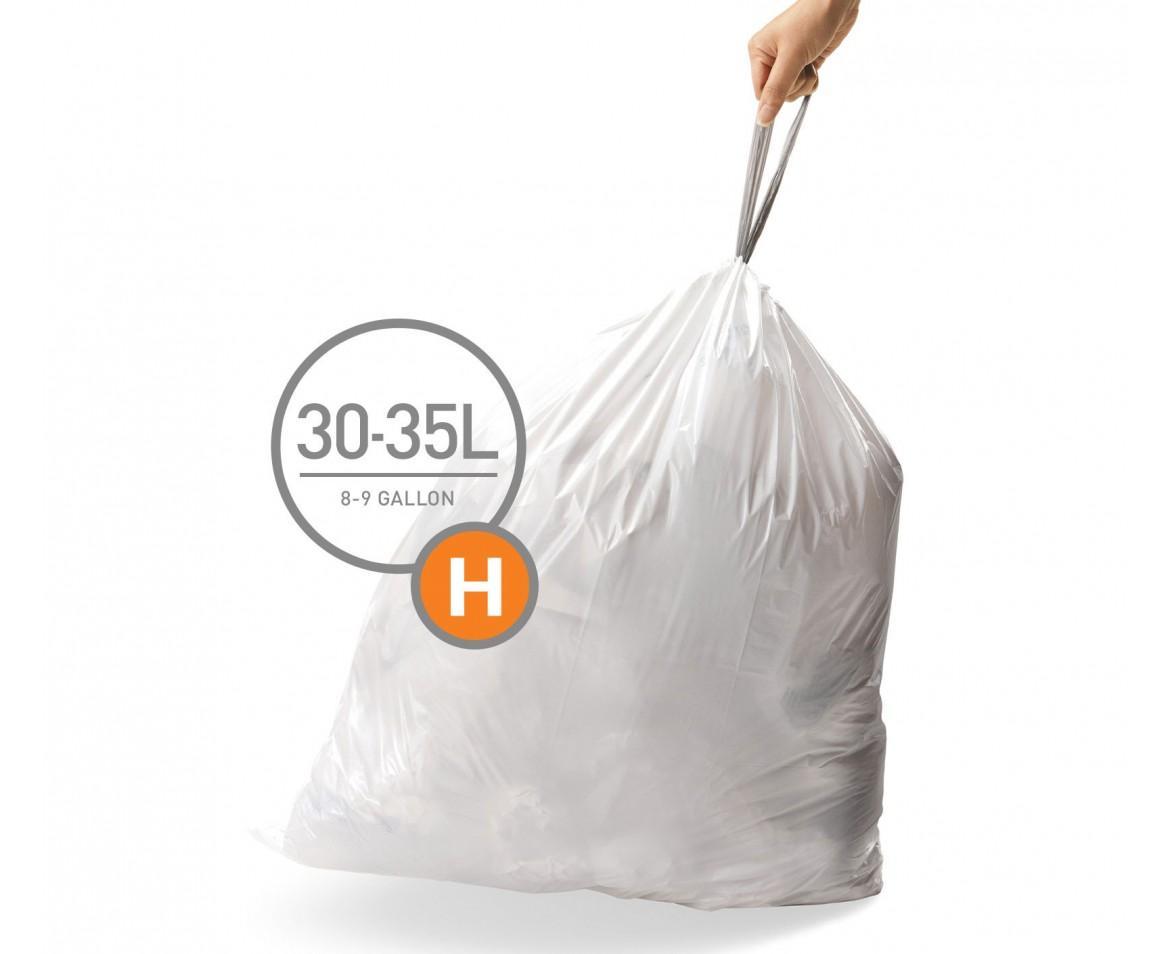 simplehuman CW0168 code H custom fit liners 1 x refill packs (20 liners)