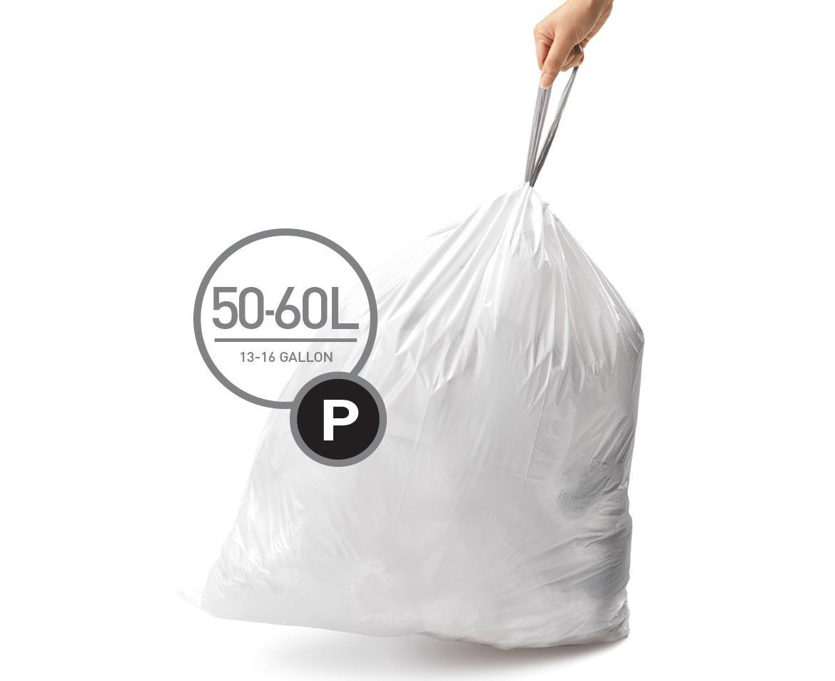 simplehuman CW0175 code P custom fit liners 1 x refill packs (20 liners)