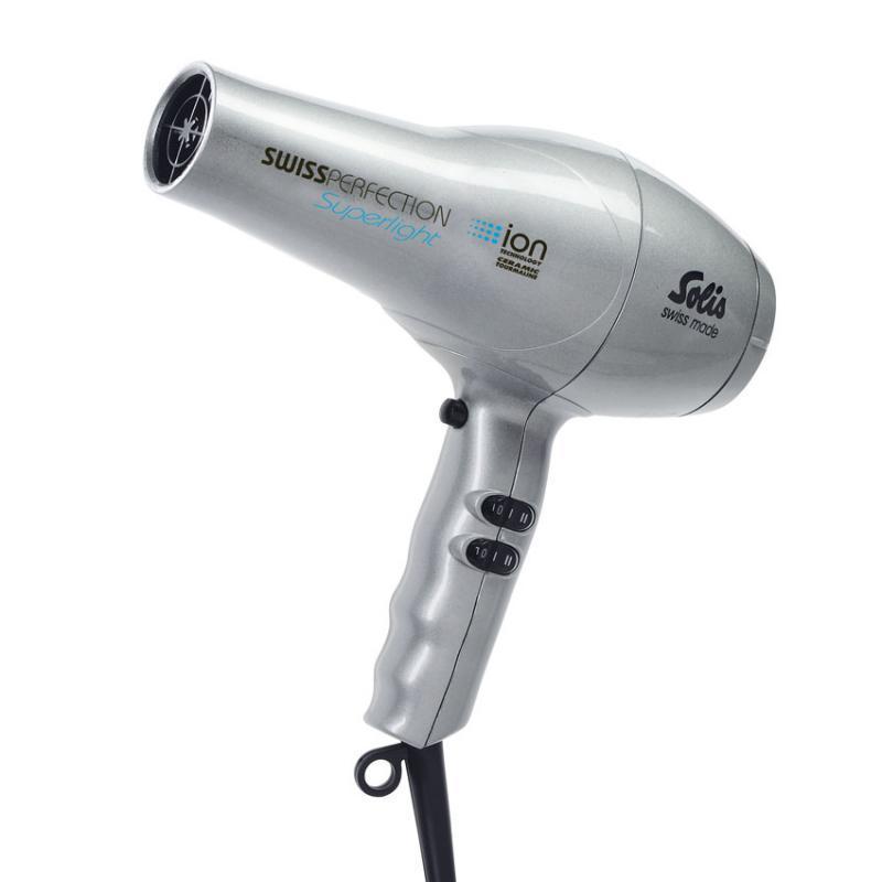 Solis Swiss Perfection Superlight - Tourmaline - Ceramic - Ion-Technology hairdryer (the lightest Solis ever) 968.90 (silver)