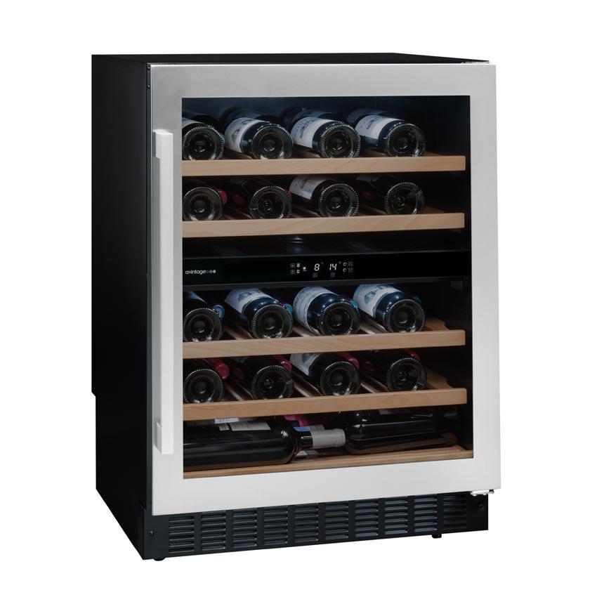 Avintage AVU54SXDZA 50 bottles, 2 zones built under counter wine cellar